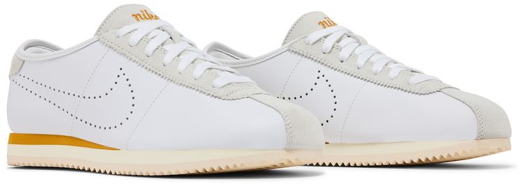 Nike Wmns Cortez Leather White Bronze Perforated Swoosh