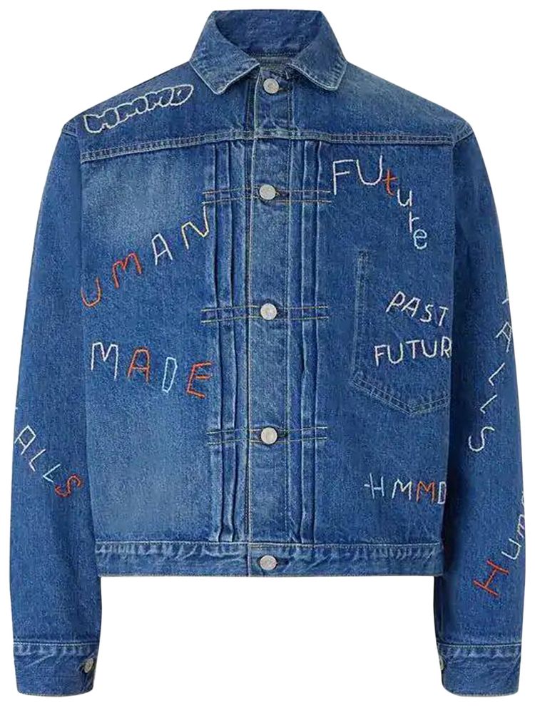Human Made Embroidered Denim Work Jacket Indigo