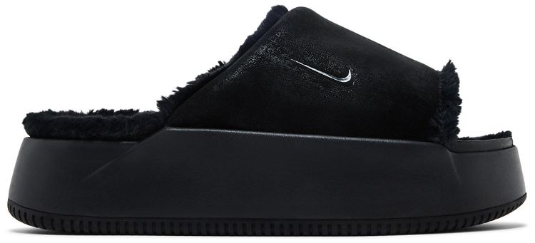 Nike Wmns Calm Elevation Fur Slide Black