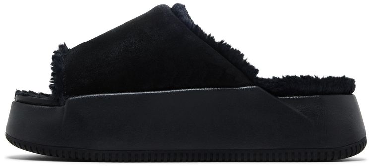 Nike Wmns Calm Elevation Fur Slide Black
