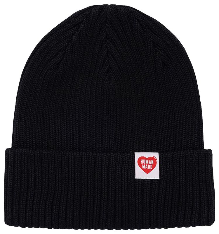 Human Made Cotton Rib Beanie Black