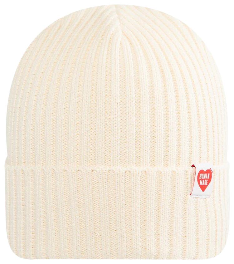 Human Made Cotton Rib Beanie White
