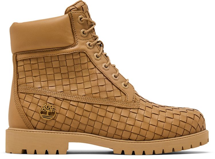 Timberland 6 Inch Premium Boot Woven Medium Beige Full Grain
