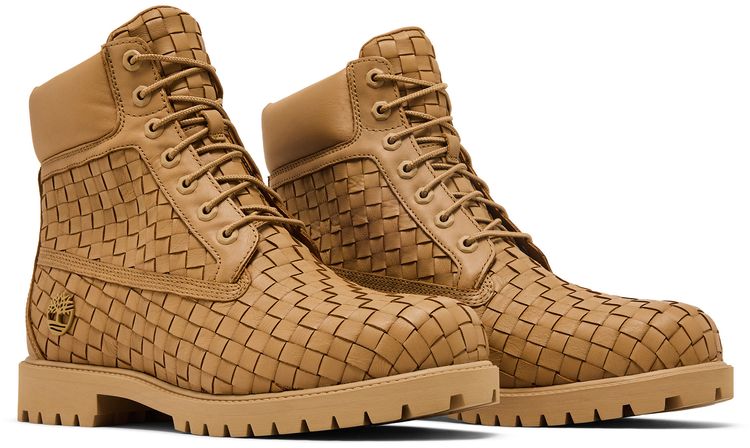 Timberland 6 Inch Premium Boot Woven Medium Beige Full Grain