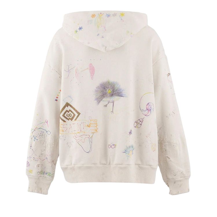 Saint Michael Coco Double Face Hoodie White