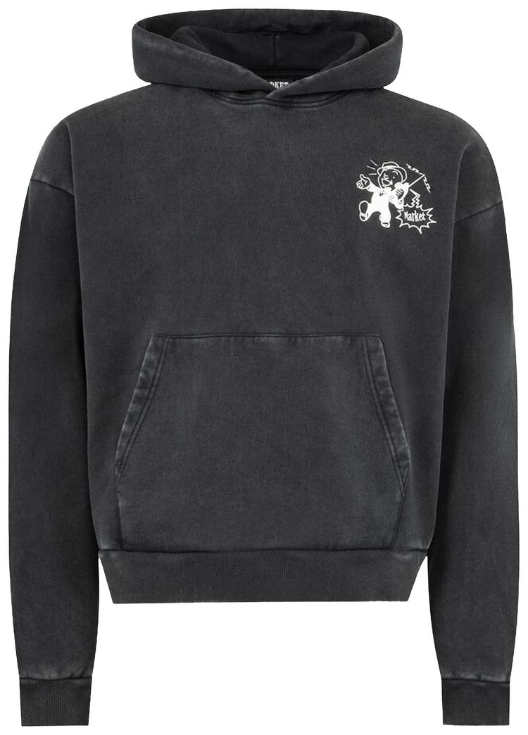 Market Walking And Talking Lawyer Hoodie Washed Black