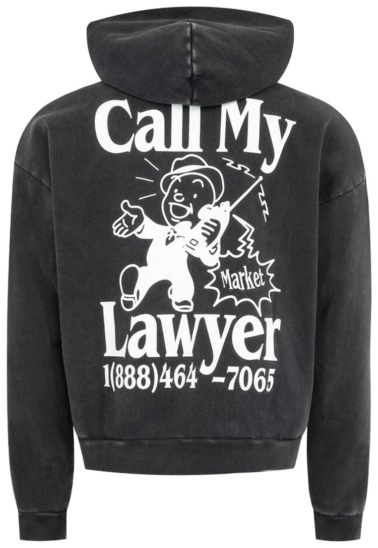 Market Walking And Talking Lawyer Hoodie Washed Black