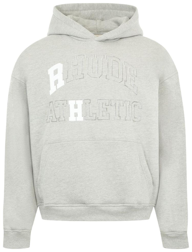 Rhude Athletic Hoodie Heather GreyWhite