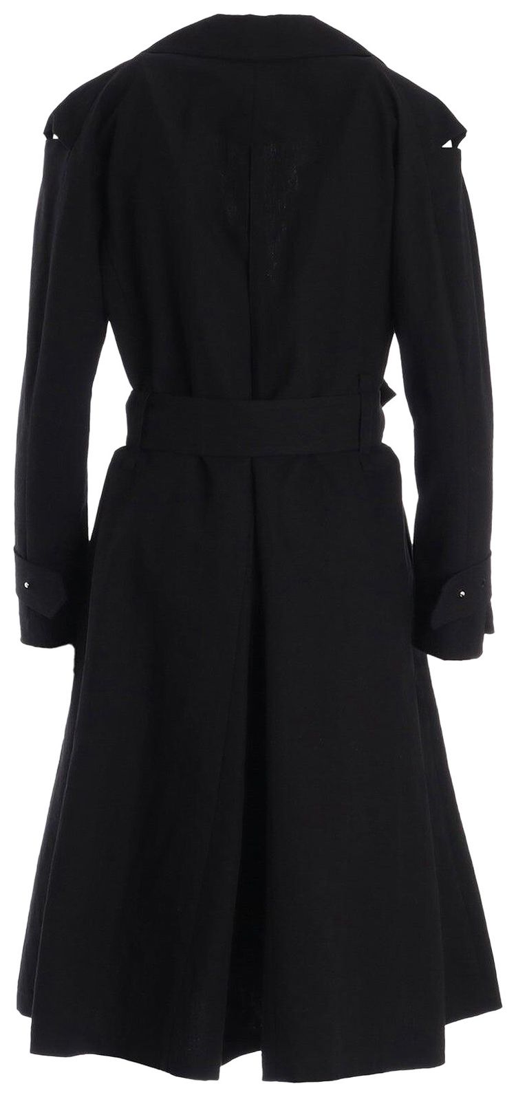 Yohji Yamamoto Wrap Trench Coat Black
