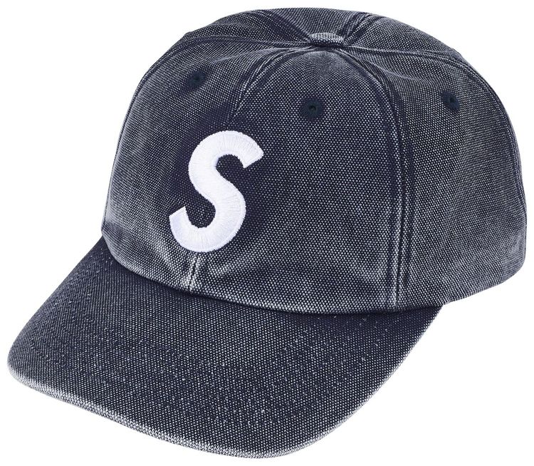 Supreme Pigment Coated S Logo 6 Panel Navy