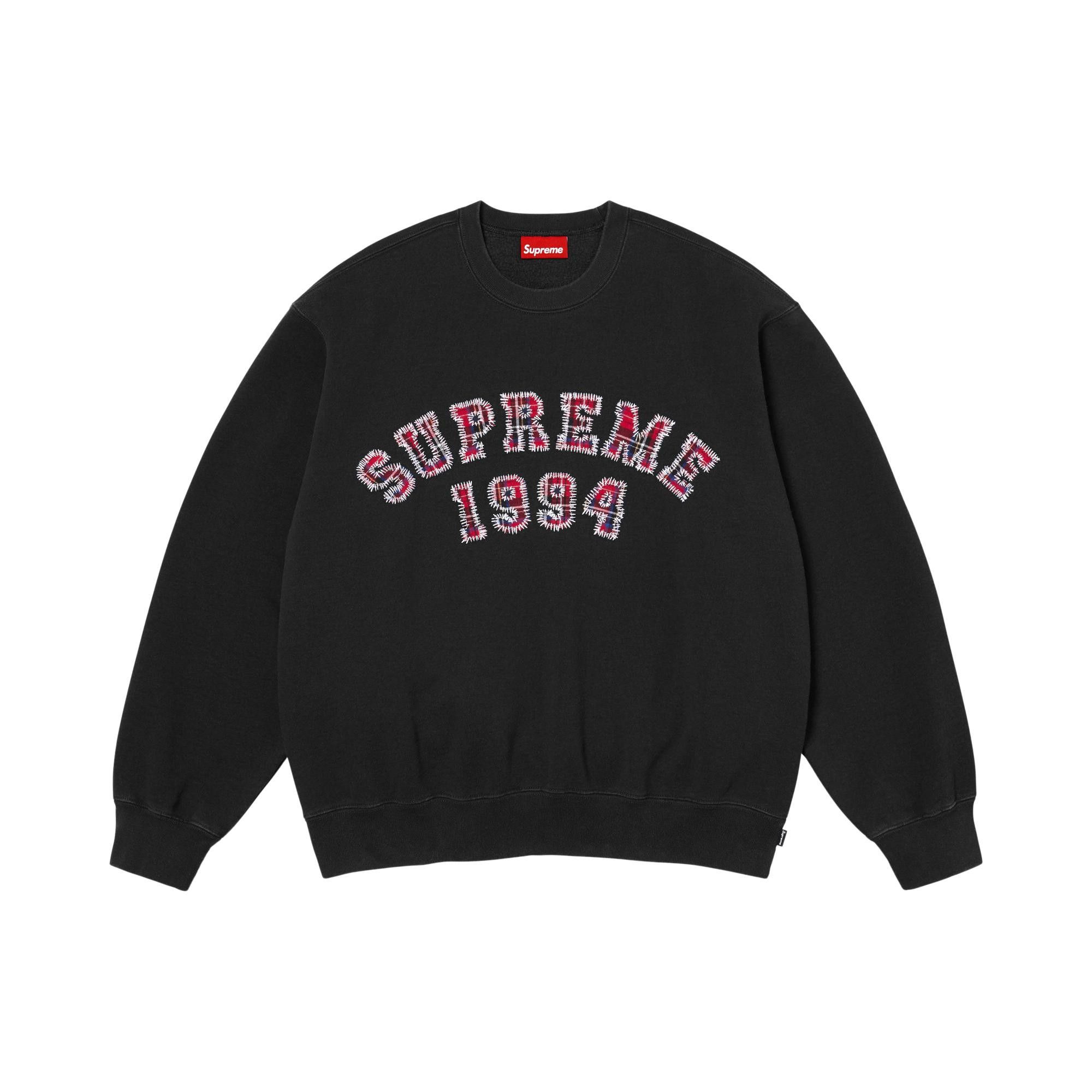 Buy Supreme Plaid Arc Crewneck 'Black' - SS26SW97 BLACK | GOAT