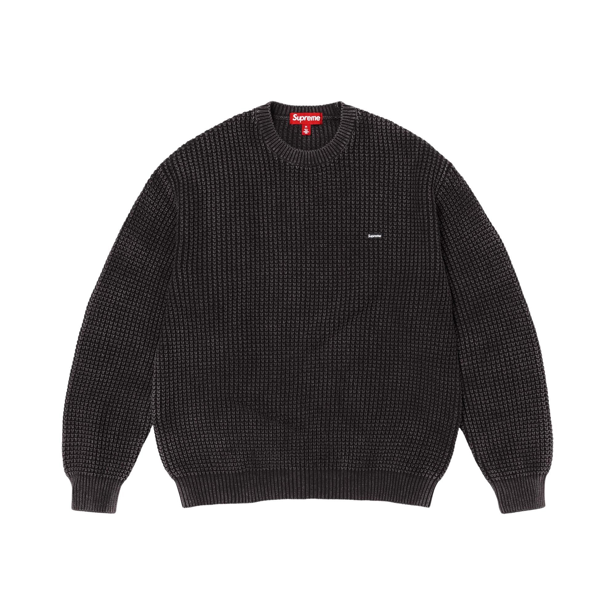 Buy Supreme Washed Small Box Waffle Sweater 'Black' - SS26SK4