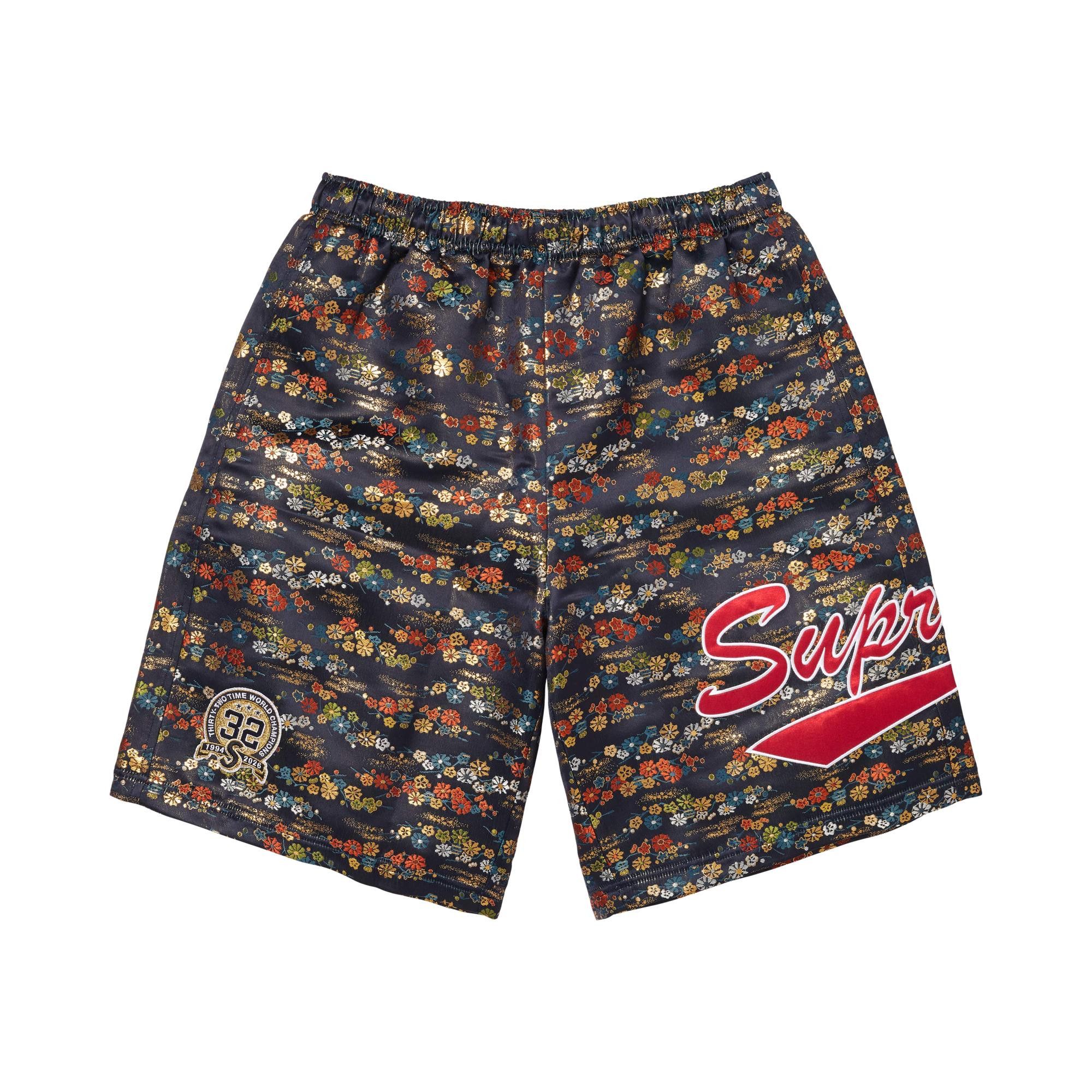 Buy Supreme Floral Jacquard Short 'Navy' - SS26SH35 NAVY | GOAT