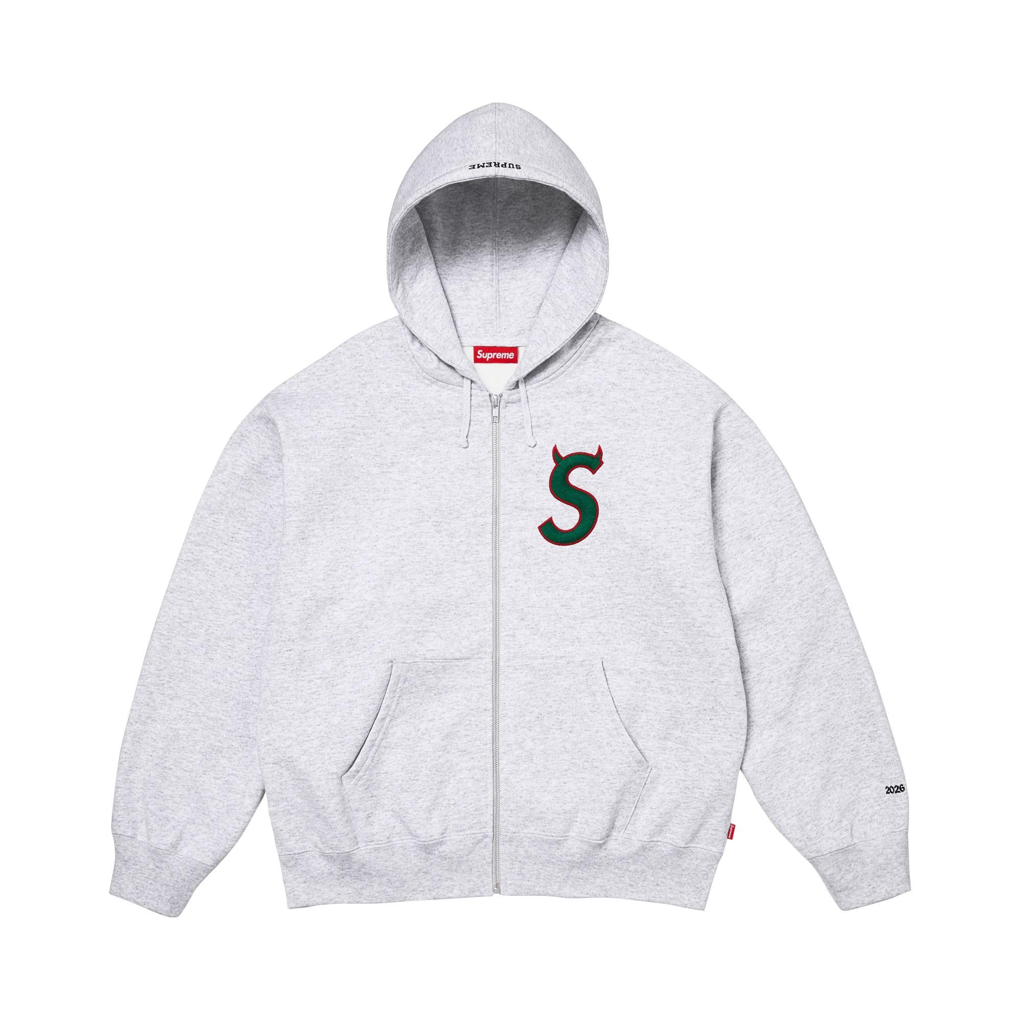 Buy Supreme Devil S Logo Zip Up Hooded Sweatshirt 'Ash Grey