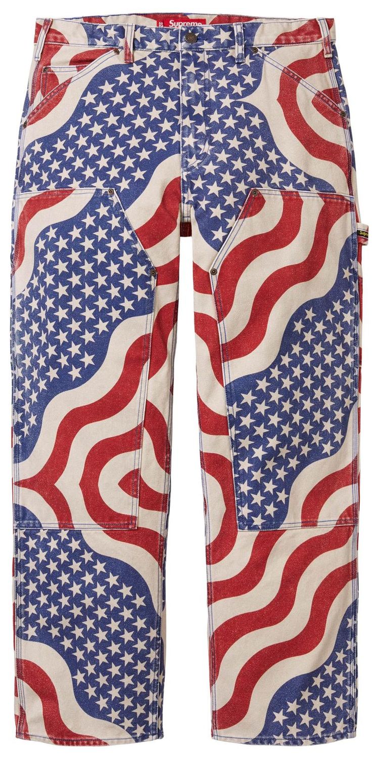 Supreme Flag Double Knee Painter Pant Multicolor