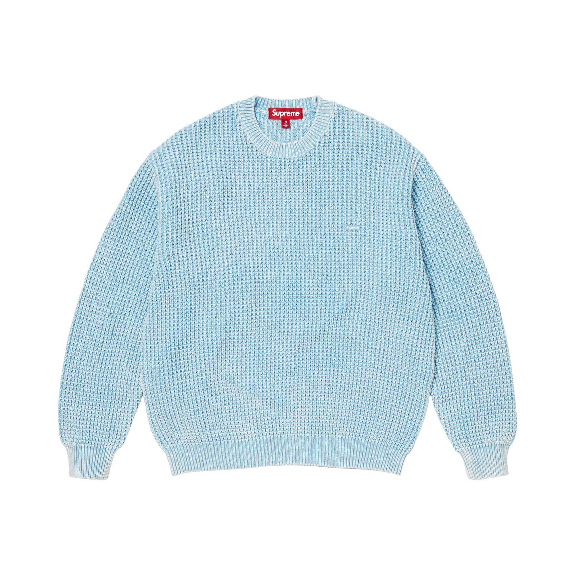 Buy Supreme Washed Small Box Waffle Sweater 'Light Blue' - SS26SK4