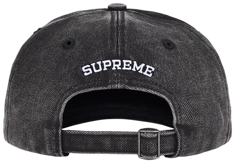 Supreme Pigment Coated S Logo 6 Panel Black