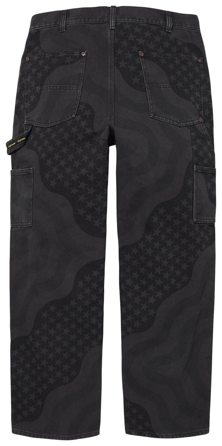 Supreme Flag Double Knee Painter Pant Black