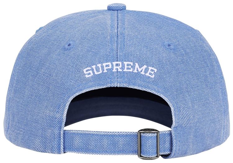 Supreme Pigment Coated S Logo 6 Panel Light Blue