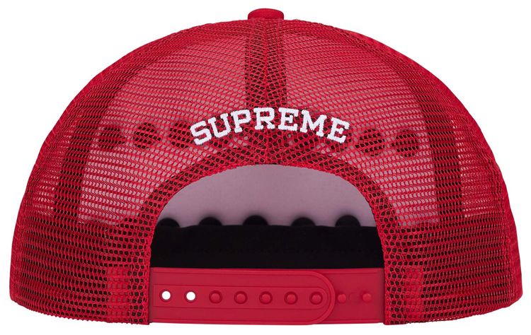 Supreme Pins Mesh Back 5 Panel Red
