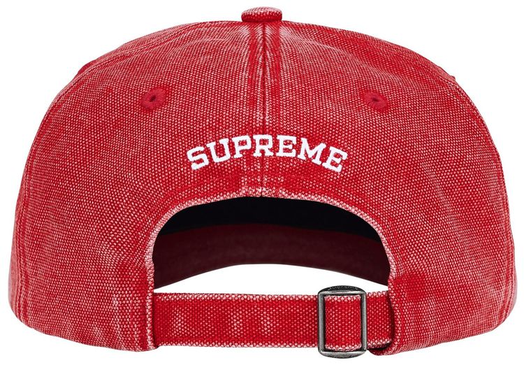 Supreme Pigment Coated S Logo 6 Panel Red
