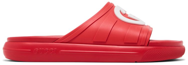 Gucci Slide Interlocking G   Maple Red