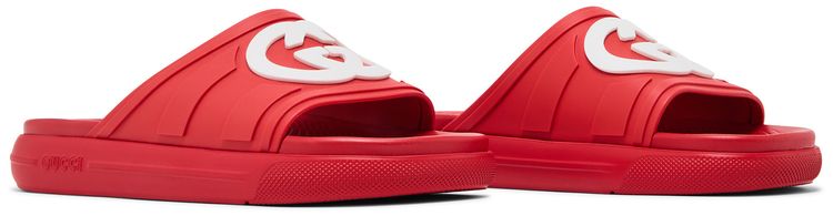 Gucci Slide Interlocking G   Maple Red