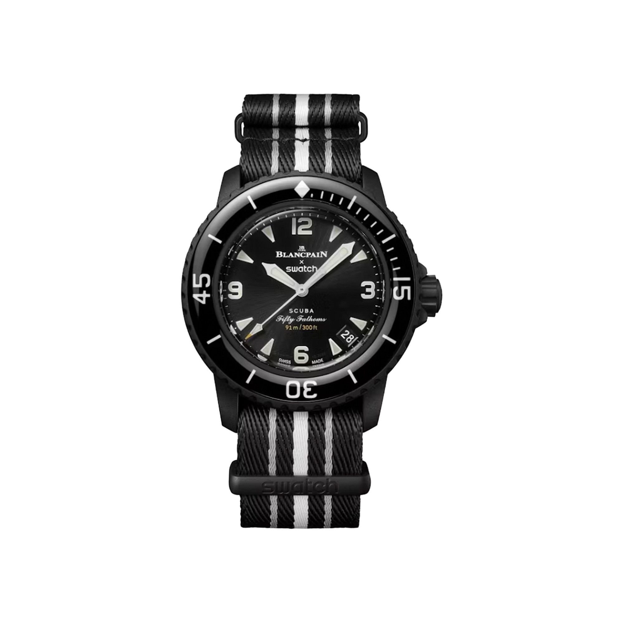 ブランパン×スウォッチ オーシャン・オブ・ストームズ SO35B400 Buy Swatch x Blancpain Scuba Fifty 'Fathoms Ocean Of Storms