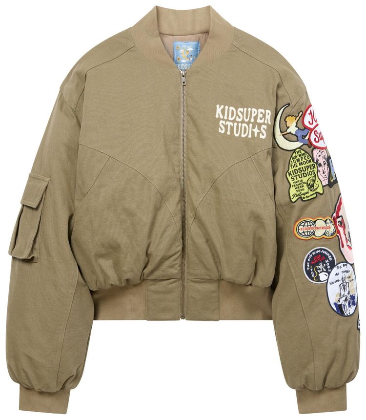 KidSuper Patches Bomber Jacket Green