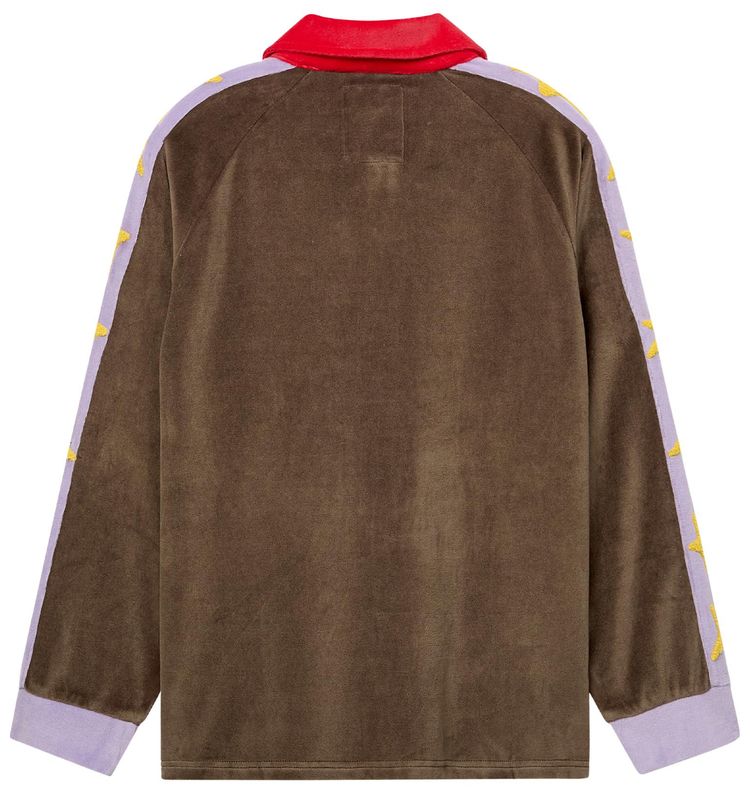 KidSuper Velour Stars Rugby Brown