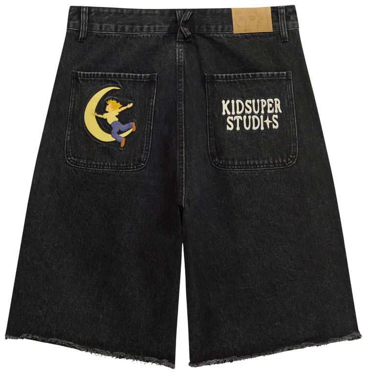 KidSuper Patches Denim Short Black