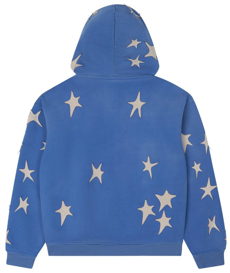 KidSuper Stars Patchwork Washed Hoodie Blue