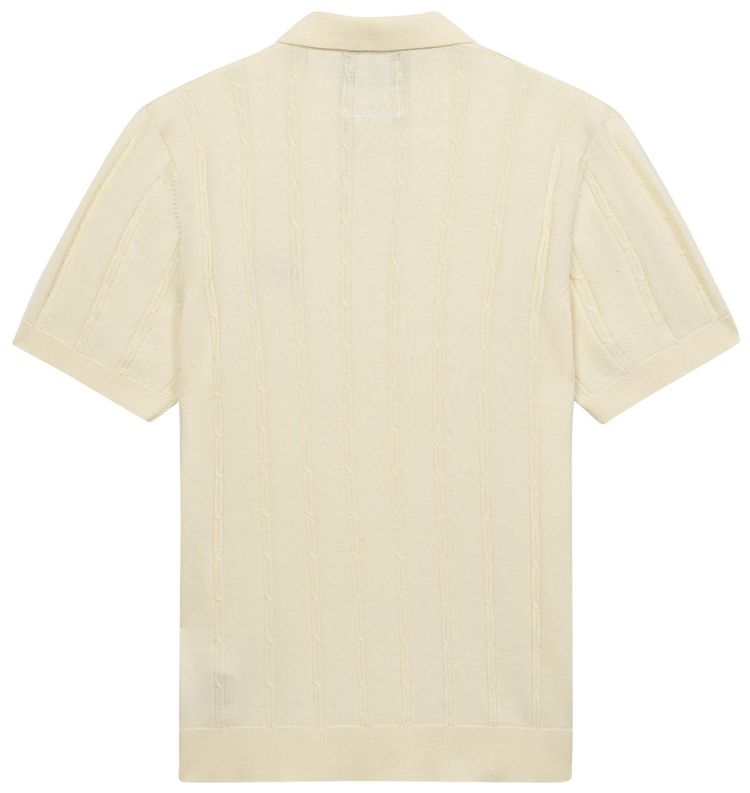 KidSuper Painters Logo Knit Polo Cream