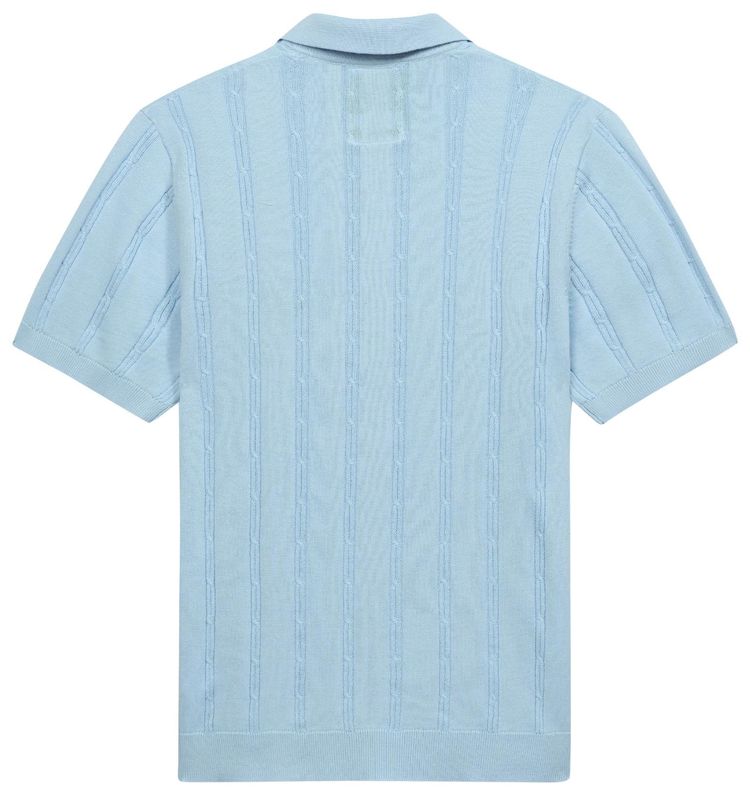 KidSuper Painters Logo Knit Polo Light Blue