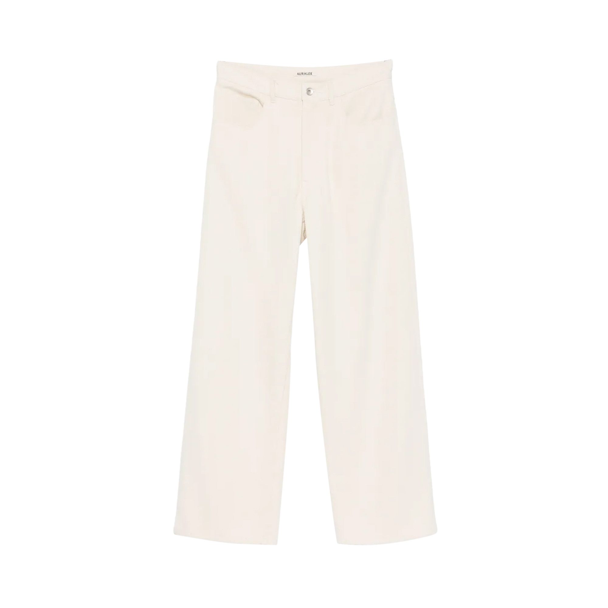 Buy Auralee Silk Nep Denim 5p Wide Pants 'Ivory' - A26SP01SD IVOR