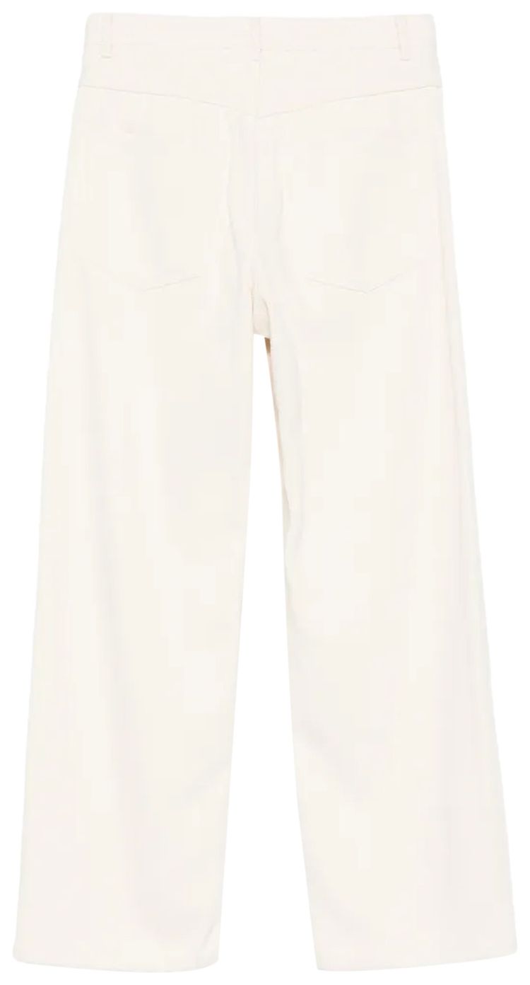 Auralee Silk Nep Denim 5p Wide Pants Ivory