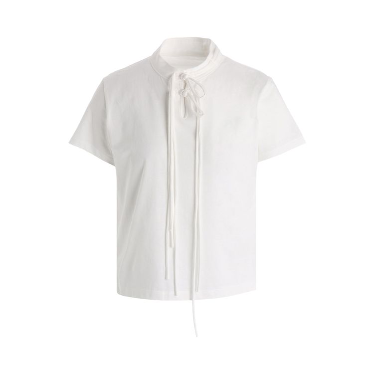 Ys Shaka Button Short Sleeve Tee Off White