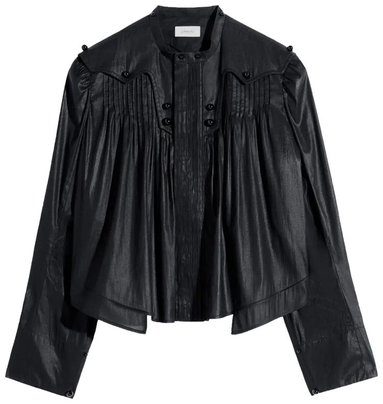 Lemaire Pleated Blouse Caviar