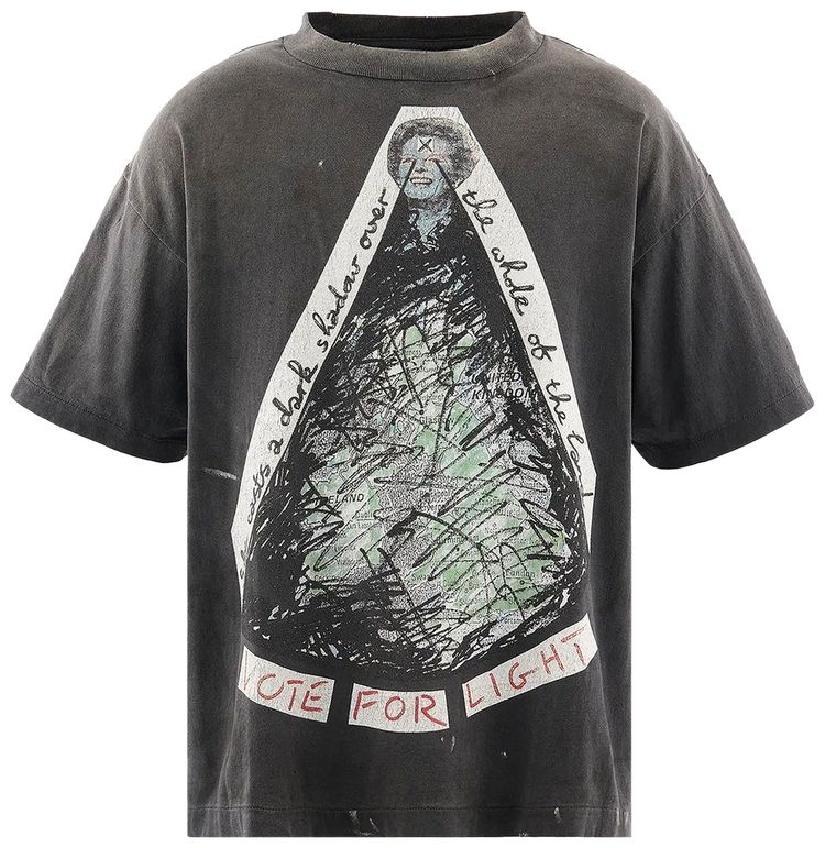 SAINT Mxxxxxx x Jamie Reid Vote Light Short Sleeve T Shirt Black
