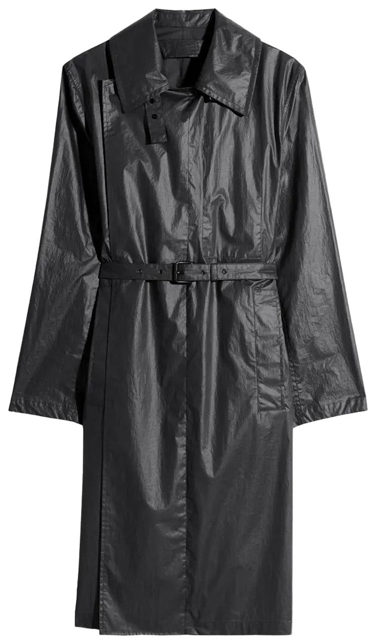 Lemaire Light Wrap Coat Ash Black