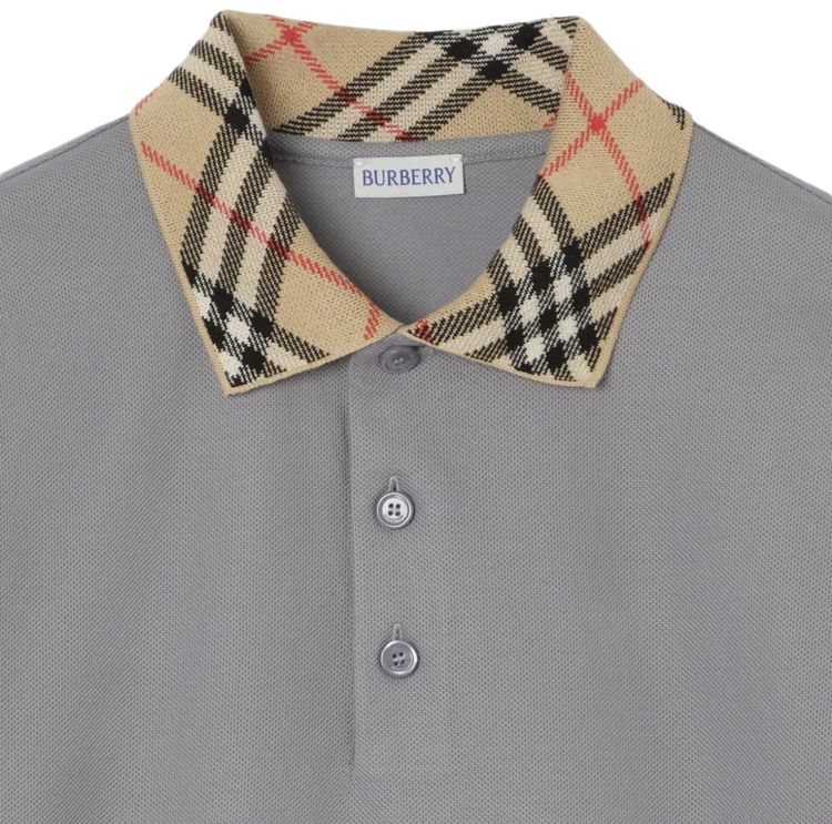 Burberry Evan Check Top Rainy Grey