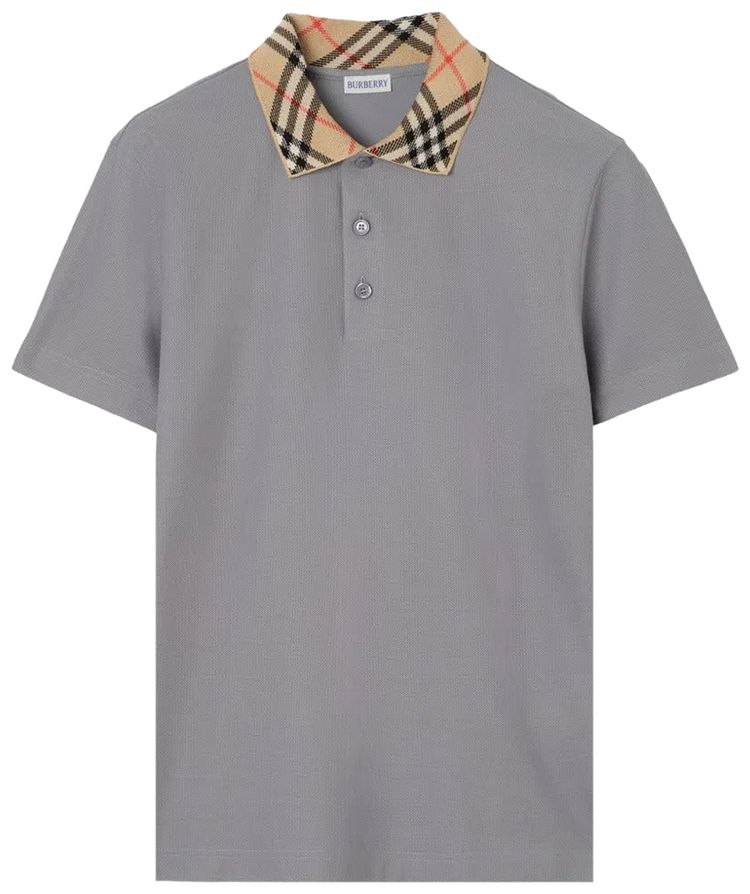 Burberry Evan Check Top Rainy Grey