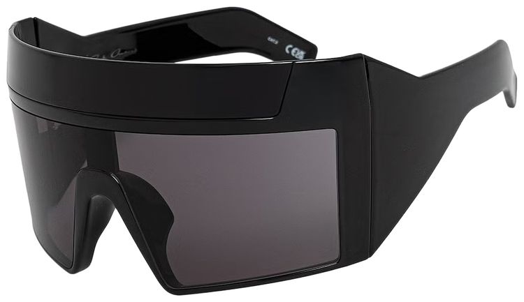 Rick Owens Rev Shiny Sunglasses TemplesBlack Lens