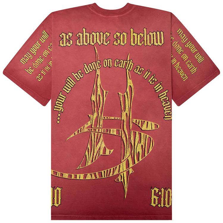 Hellstar As Above So Below T Shirt Red