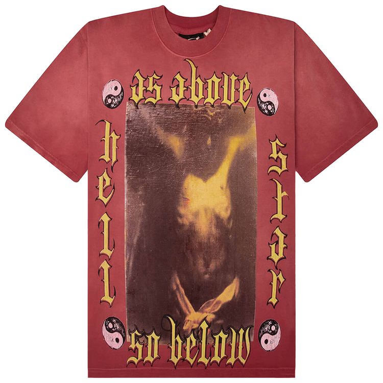 Hellstar As Above So Below T Shirt Red