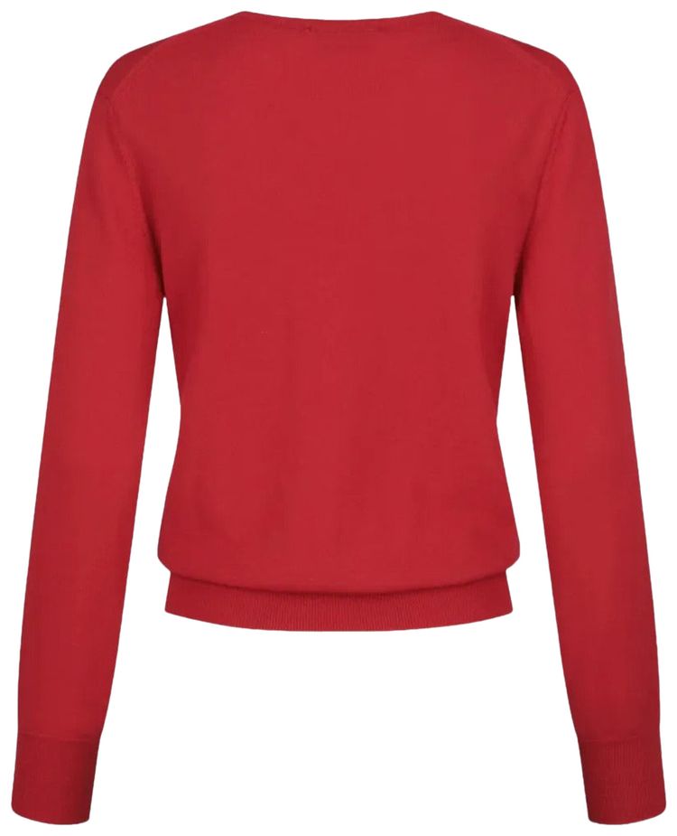 Amomento Wool V Neck Knit Red