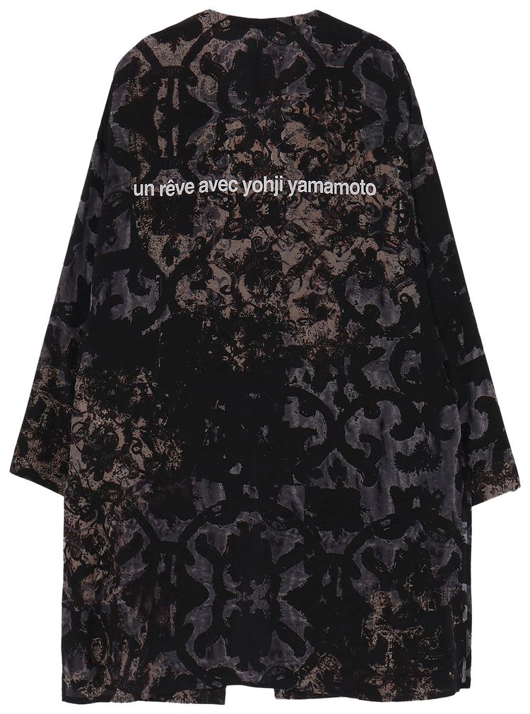 Yohji Yamamoto Pour Homme Baroque Collarless Jacket Black