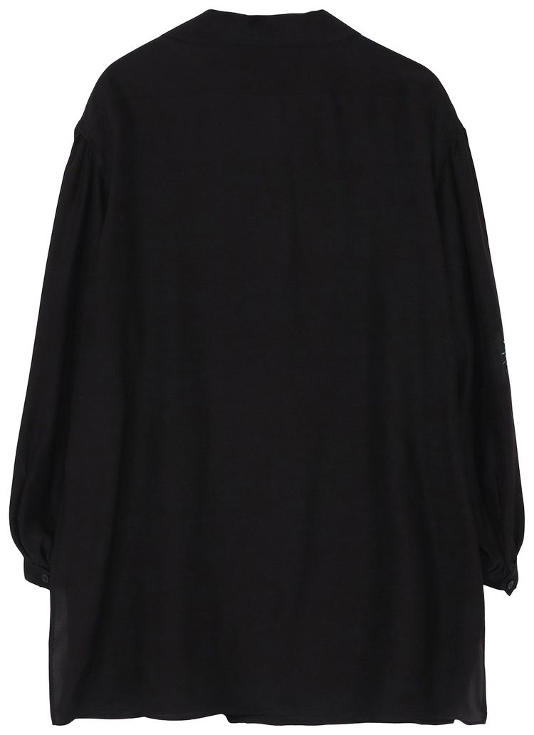 Yohji Yamamoto Pour Homme Sea Scarf Collar Blouse Black