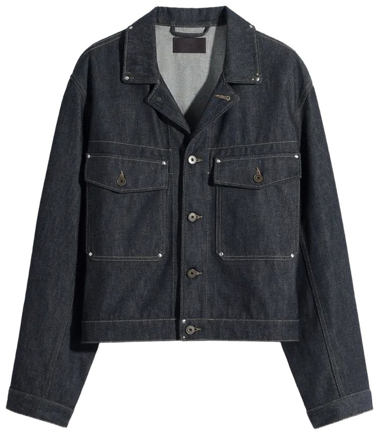 Lemaire Trucker Studs Jacket Slate