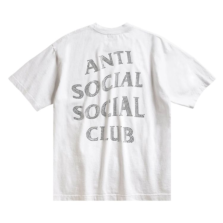 Anti Social Social Club Rhinestone Mind Games T Shirt WhiteBlack
